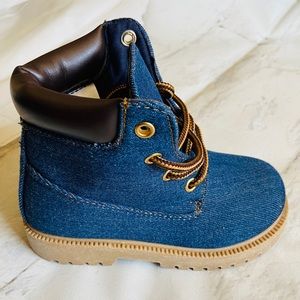 Denim toddler boots